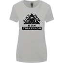 Triathlon Triangle Running Swimming Cycling Womens Wider Cut T-Shirt Sports Grey