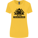 Triathlon Triangle Running Swimming Cycling Womens Wider Cut T-Shirt Yellow