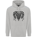 Tribal Bull Skull Buffalo Childrens Kids Hoodie Sports Grey