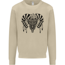Tribal Bull Skull Buffalo Mens Sweatshirt Jumper Sand