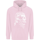 Tribal Viking Skull Childrens Kids Hoodie Light Pink