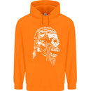 Tribal Viking Skull Childrens Kids Hoodie Orange