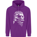 Tribal Viking Skull Childrens Kids Hoodie Purple