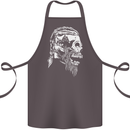 Tribal Viking Skull Cotton Apron 100% Organic Dark Grey