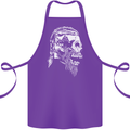 Tribal Viking Skull Cotton Apron 100% Organic Purple