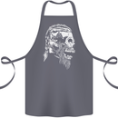 Tribal Viking Skull Cotton Apron 100% Organic Steel