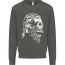 Tribal Viking Skull Kids Sweatshirt Jumper Storm Grey