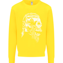 Tribal Viking Skull Kids Sweatshirt Jumper Yellow