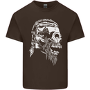 Tribal Viking Skull Kids T-Shirt Childrens Chocolate