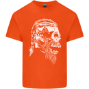 Tribal Viking Skull Kids T-Shirt Childrens Orange