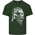 Tribal Viking Skull Mens Cotton T-Shirt Tee Top Forest Green