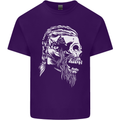 Tribal Viking Skull Mens Cotton T-Shirt Tee Top Purple
