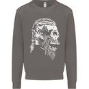 Tribal Viking Skull Mens Sweatshirt Jumper Charcoal