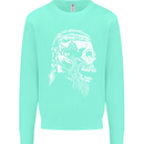 Tribal Viking Skull Mens Sweatshirt Jumper Peppermint
