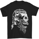 Tribal Viking Skull Mens T-Shirt Cotton Gildan Black