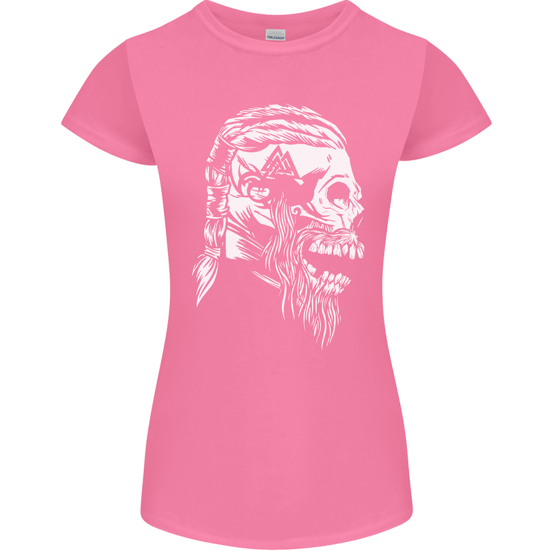 Tribal Viking Skull Womens Petite Cut T-Shirt Azalea