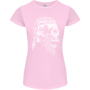 Tribal Viking Skull Womens Petite Cut T-Shirt Light Pink