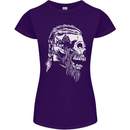 Tribal Viking Skull Womens Petite Cut T-Shirt Purple