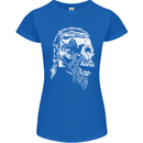 Tribal Viking Skull Womens Petite Cut T-Shirt Royal Blue