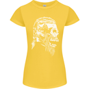 Tribal Viking Skull Womens Petite Cut T-Shirt Yellow
