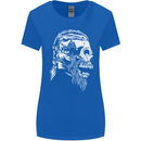 Tribal Viking Skull Womens Wider Cut T-Shirt Royal Blue