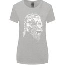 Tribal Viking Skull Womens Wider Cut T-Shirt Sports Grey