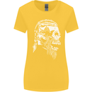 Tribal Viking Skull Womens Wider Cut T-Shirt Yellow