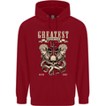 Trident Skull Scuba Diving Octopus Cthulhu Childrens Kids Hoodie Red