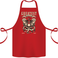 Trident Skull Scuba Diving Octopus Cthulhu Cotton Apron 100% Organic Red