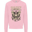 Trident Skull Scuba Diving Octopus Cthulhu Kids Sweatshirt Jumper Light Pink