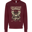Trident Skull Scuba Diving Octopus Cthulhu Kids Sweatshirt Jumper Maroon