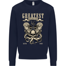 Trident Skull Scuba Diving Octopus Cthulhu Kids Sweatshirt Jumper Navy Blue