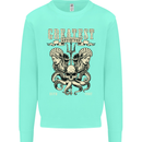 Trident Skull Scuba Diving Octopus Cthulhu Kids Sweatshirt Jumper Peppermint