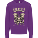 Trident Skull Scuba Diving Octopus Cthulhu Kids Sweatshirt Jumper Purple