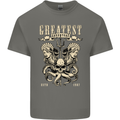 Trident Skull Scuba Diving Octopus Cthulhu Kids T-Shirt Childrens Charcoal