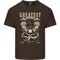Trident Skull Scuba Diving Octopus Cthulhu Kids T-Shirt Childrens Chocolate