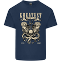 Trident Skull Scuba Diving Octopus Cthulhu Kids T-Shirt Childrens Navy Blue