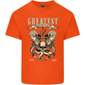 Trident Skull Scuba Diving Octopus Cthulhu Kids T-Shirt Childrens Orange