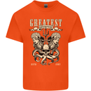 Trident Skull Scuba Diving Octopus Cthulhu Mens Cotton T-Shirt Tee Top Orange