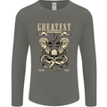 Trident Skull Scuba Diving Octopus Cthulhu Mens Long Sleeve T-Shirt Charcoal