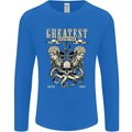 Trident Skull Scuba Diving Octopus Cthulhu Mens Long Sleeve T-Shirt Royal Blue