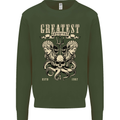 Trident Skull Scuba Diving Octopus Cthulhu Mens Sweatshirt Jumper Forest Green