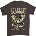 Trident Skull Scuba Diving Octopus Cthulhu Mens T-Shirt Cotton Gildan Dark Chocolate