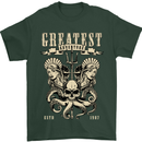 Trident Skull Scuba Diving Octopus Cthulhu Mens T-Shirt Cotton Gildan Forest Green