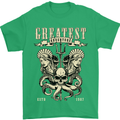 Trident Skull Scuba Diving Octopus Cthulhu Mens T-Shirt Cotton Gildan Irish Green