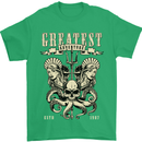 Trident Skull Scuba Diving Octopus Cthulhu Mens T-Shirt Cotton Gildan Irish Green