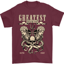 Trident Skull Scuba Diving Octopus Cthulhu Mens T-Shirt Cotton Gildan Maroon