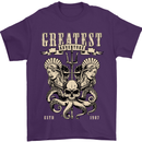 Trident Skull Scuba Diving Octopus Cthulhu Mens T-Shirt Cotton Gildan Purple