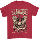 Trident Skull Scuba Diving Octopus Cthulhu Mens T-Shirt Cotton Gildan Red
