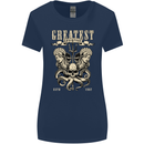 Trident Skull Scuba Diving Octopus Cthulhu Womens Wider Cut T-Shirt Navy Blue